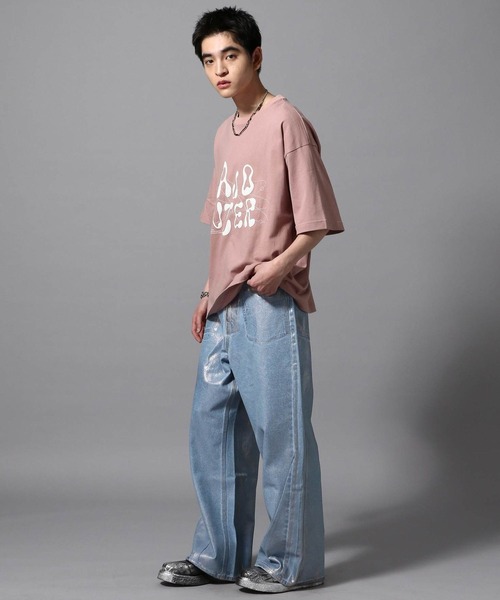 ajouter flow(アジューテフロー)の「【ajouter flow】slash wide denim pants(デニムパンツ・メンズ・ブラック/ライトブルー・M/L)」の14枚目の写真