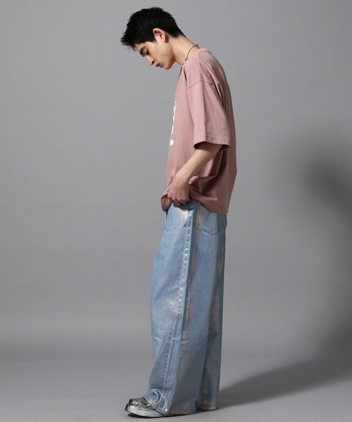 ajouter flow(アジューテフロー)の「【ajouter flow】slash wide denim pants(デニムパンツ・メンズ・ブラック/ライトブルー・M/L)」の15枚目の写真