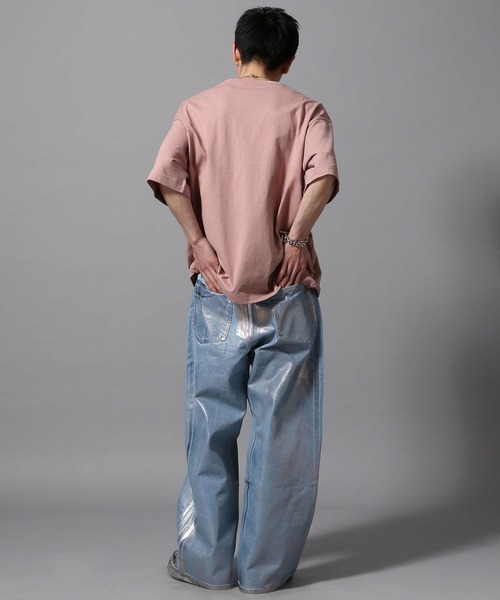 ajouter flow(アジューテフロー)の「【ajouter flow】slash wide denim pants(デニムパンツ・メンズ・ブラック/ライトブルー・M/L)」の17枚目の写真