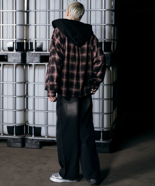 ajouter flow（アジューテフロー）の「【ajouter flow】slash wide denim pants（デニムパンツ・メンズ・ブラック/ライトブルー・M/L）」の16枚目の写真