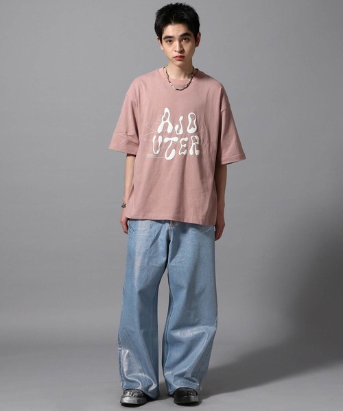 ajouter flow(アジューテフロー)の「【ajouter flow】slash wide denim pants(デニムパンツ・メンズ・ブラック/ライトブルー・M/L)」の11枚目の写真