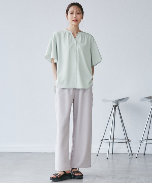 ROPE' PICNIC(ロペピクニック)の「フレンチスキッパーブラウス(シャツ/ブラウス・レディース・オフホワイト/ホワイト系その他5/サックスブルー/ネイビー/ライトグリーン・36/38)」の14枚目の写真