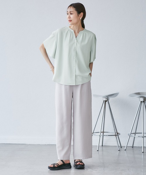 ROPE' PICNIC(ロペピクニック)の「フレンチスキッパーブラウス(シャツ/ブラウス・レディース・オフホワイト/ホワイト系その他5/サックスブルー/ネイビー/ライトグリーン・36/38)」の15枚目の写真