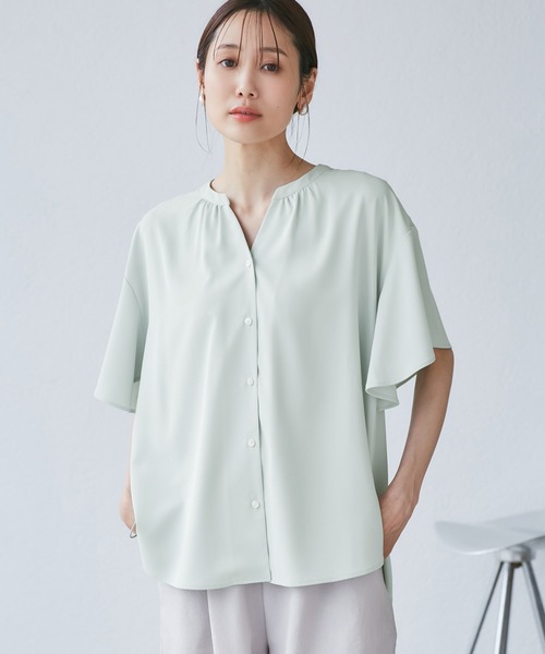 ROPE' PICNIC(ロペピクニック)の「フレンチスキッパーブラウス(シャツ/ブラウス・レディース・オフホワイト/ホワイト系その他5/サックスブルー/ネイビー/ライトグリーン・36/38)」の16枚目の写真