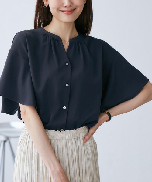 ROPE' PICNIC(ロペピクニック)の「フレンチスキッパーブラウス(シャツ/ブラウス・レディース・オフホワイト/ホワイト系その他5/サックスブルー/ネイビー/ライトグリーン・36/38)」の20枚目の写真