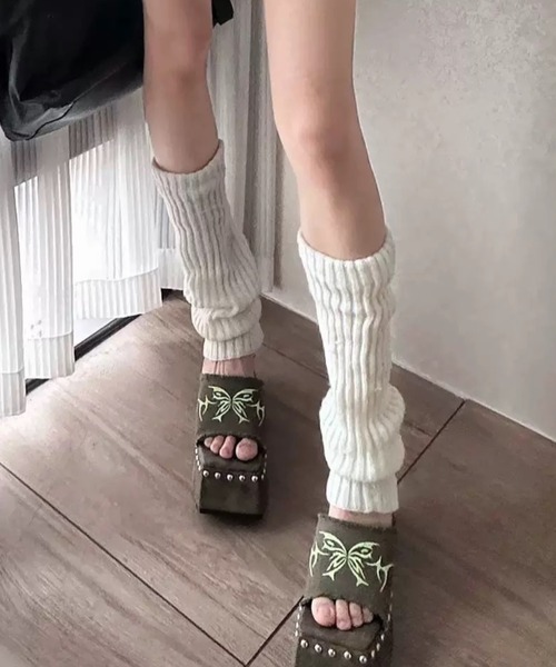 セール】Y2k蝶々刺繍厚底サンダル（サンダル）｜DIAVEL