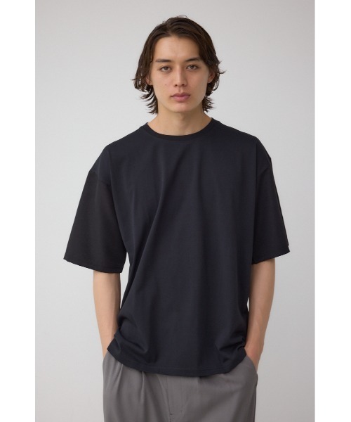AZUL by moussy(アズールバイマウジー)の「異素材スウィッチングトップス(Tシャツ/カットソー・メンズ・ホワイト系その他/ベージュ系その他/ブラック系その他・MEDIUM/LARGE)」の14枚目の写真