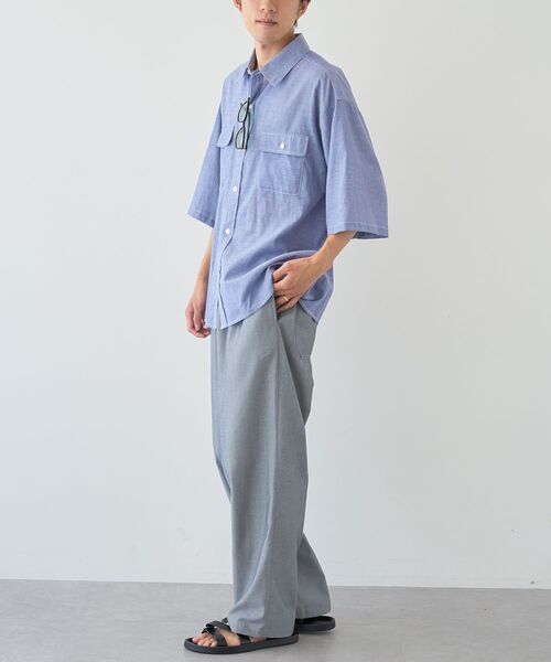 CRAFT STANDARD BOUTIQUE（クラフトスタンダードブティック）の「速乾/接触冷感/UVカット DRYMIXオックスフォードイージーパンツ（その他パンツ・メンズ・グレー/ブルー/オフホワイト・M/XL/L）」の9枚目の写真