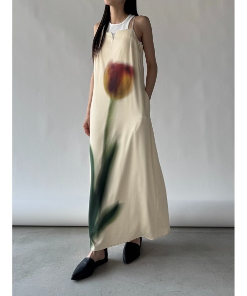 flower print satin dress（ワンピース）｜Knuth Marf