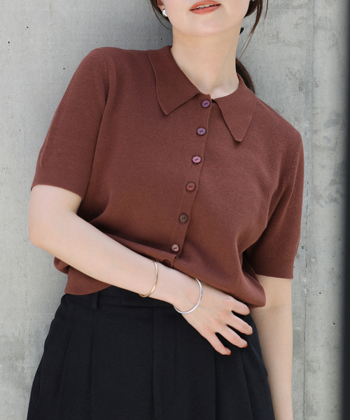 B. ポロシャツニット（ニット/セーター）｜IENA（イエナ）の