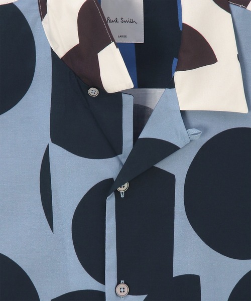 Paul Smith(ポールスミス)の「"Cut Up Dots" オープンカラーシャツ / 253353 905UM(シャツ/ブラウス・メンズ・ライトインディゴブルー・SMALL/MEDIUM/LARGE/X-LARGE)」の2枚目の写真