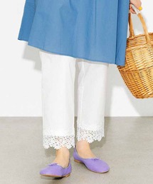 Live in comfort | リブ　イン　コンフォート　ぐーんと伸びてノンストレス！足もと華やぐスーパー伸び軽すそレースパンツ(その他パンツ)