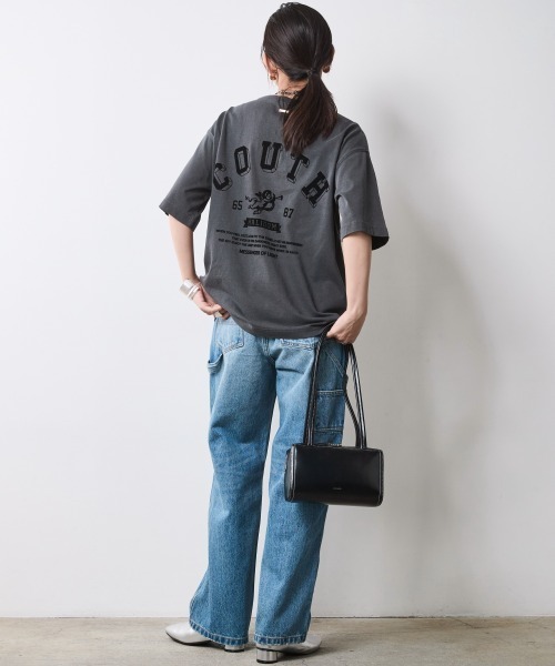 CHIC STYLE（シックスタイル）の「バックプリントTシャツ＜大きいサイズ有＞シックスタイル（Tシャツ/カットソー・レディース・チャコール/ブラウン・M/L/LL/3L/4L/5L）」の7枚目の写真