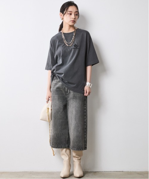 CHIC STYLE（シックスタイル）の「バックプリントTシャツ＜大きいサイズ有＞シックスタイル（Tシャツ/カットソー・レディース・チャコール/ブラウン・M/L/LL/3L/4L/5L）」の12枚目の写真