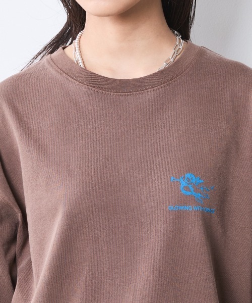 CHIC STYLE（シックスタイル）の「バックプリントTシャツ＜大きいサイズ有＞シックスタイル（Tシャツ/カットソー・レディース・チャコール/ブラウン・M/L/LL/3L/4L/5L）」の16枚目の写真