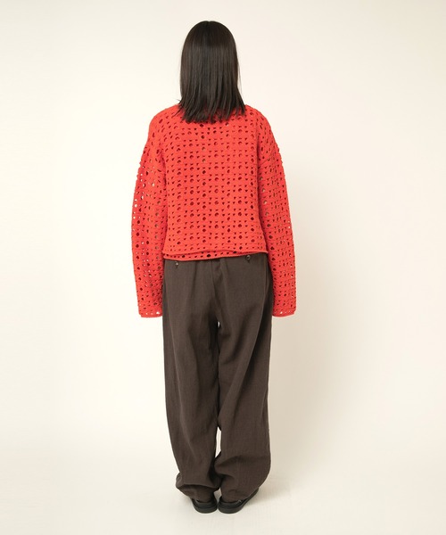 RNA-N(アールエヌエーエヌ)の「K2720 ランダムホールカーデ(カーディガン/ボレロ・レディース・杢グレー/キャメル/レッド・FREE)」の16枚目の写真