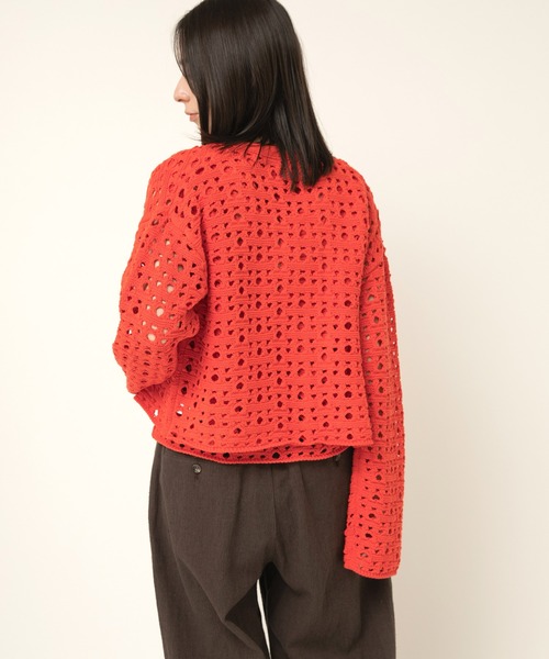 RNA-N(アールエヌエーエヌ)の「K2720 ランダムホールカーデ(カーディガン/ボレロ・レディース・杢グレー/キャメル/レッド・FREE)」の10枚目の写真