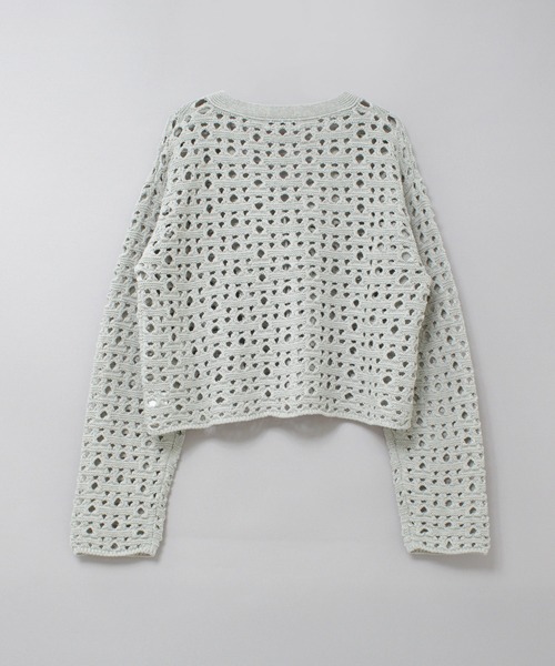 RNA-N(アールエヌエーエヌ)の「K2720 ランダムホールカーデ(カーディガン/ボレロ・レディース・杢グレー/キャメル/レッド・FREE)」の7枚目の写真