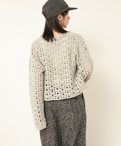 RNA-N(アールエヌエーエヌ)の「K2720 ランダムホールカーデ(カーディガン/ボレロ・レディース・杢グレー/キャメル/レッド・FREE)」の5枚目の写真