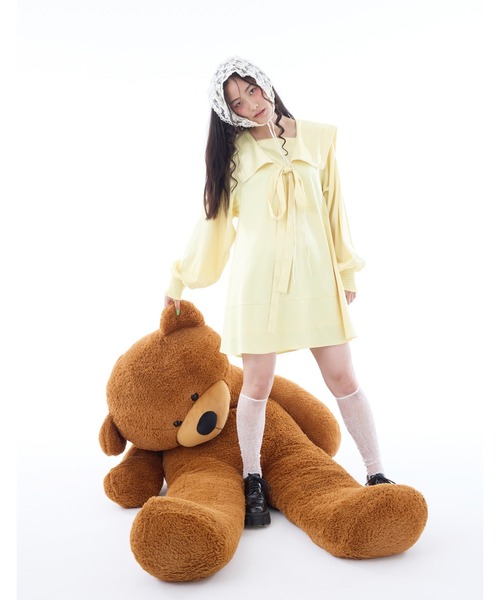 Little sunny bite(リトルサニーバイト)の「【8】【it】【little sunny bite】satin sailor dress(ワンピース・レディース・ピンク/イエロー/ブルー・MEDIUM/SMALL)」の2枚目の写真