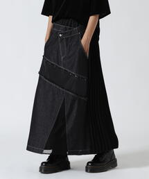 AULA AILA | AULA AILA（アウラ アイラ）別注デニムコンビネーションプリーツスカート(スカート)