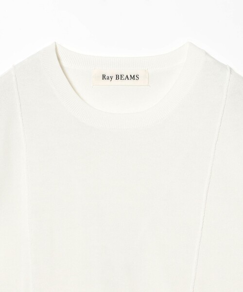 Ray BEAMS(レイビームス)の「シアー ペプラム クルーネック ノースリーブ ニット(ニット/セーター・レディース・ブラック/オフホワイト・ONE SIZE)」の15枚目の写真