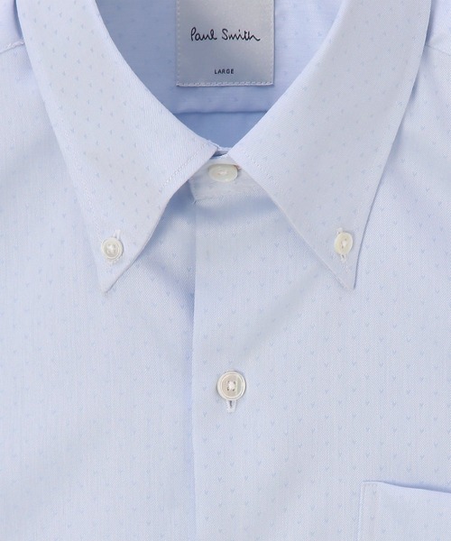 Paul Smith(ポールスミス)の「ドビードット 半袖ドレスシャツ【253215 S807PR】(ビジネスシャツ・メンズ・ホワイト/ライトブルー・SMALL/MEDIUM/LARGE/X-LARGE)」の5枚目の写真