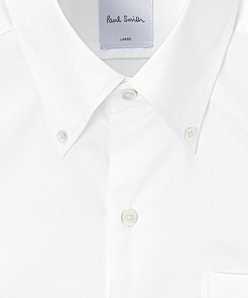 Paul Smith(ポールスミス)の「ドビードット 半袖ドレスシャツ【253215 S807PR】(ビジネスシャツ・メンズ・ホワイト/ライトブルー・SMALL/MEDIUM/LARGE/X-LARGE)」の3枚目の写真