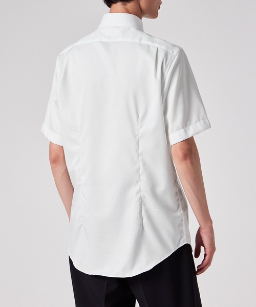 Paul Smith(ポールスミス)の「ドビードット 半袖ドレスシャツ【253215 S807PR】(ビジネスシャツ・メンズ・ホワイト/ライトブルー・SMALL/MEDIUM/LARGE/X-LARGE)」の8枚目の写真