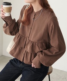 パフスリーブ ボリューム袖」に該当するシャツ/ブラウス（ノーカラー