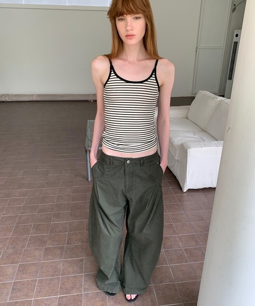 LONSLAN（ロンスラン）の「【LONSLAN】ワイドボリュームパンツ LONW25s064（その他パンツ・レディース・ブラック/ダークカーキ/ホワイト・S/M/L）」の4枚目の写真