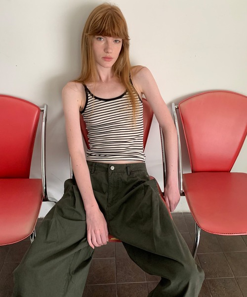 LONSLAN（ロンスラン）の「【LONSLAN】ワイドボリュームパンツ LONW25s064（その他パンツ・レディース・ブラック/ダークカーキ/ホワイト・S/M/L）」の8枚目の写真