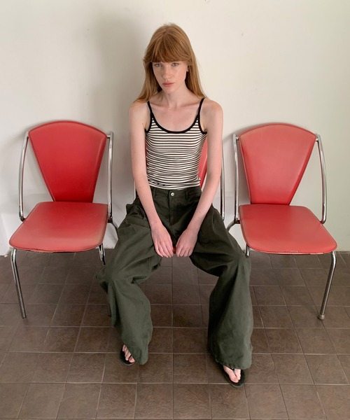 LONSLAN（ロンスラン）の「【LONSLAN】ワイドボリュームパンツ LONW25s064（その他パンツ・レディース・ブラック/ダークカーキ/ホワイト・S/M/L）」の10枚目の写真