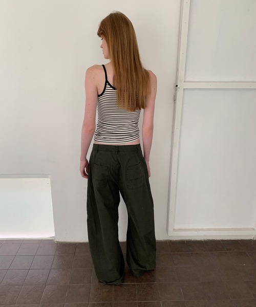 LONSLAN（ロンスラン）の「【LONSLAN】ワイドボリュームパンツ LONW25s064（その他パンツ・レディース・ブラック/ダークカーキ/ホワイト・S/M/L）」の14枚目の写真