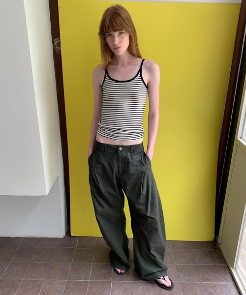 LONSLAN（ロンスラン）の「【LONSLAN】ワイドボリュームパンツ LONW25s064（その他パンツ・レディース・ブラック/ダークカーキ/ホワイト・S/M/L）」の16枚目の写真