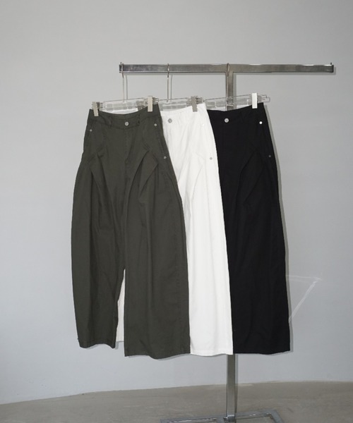 LONSLAN（ロンスラン）の「【LONSLAN】ワイドボリュームパンツ LONW25s064（その他パンツ・レディース・ブラック/ダークカーキ/ホワイト・S/M/L）」の20枚目の写真