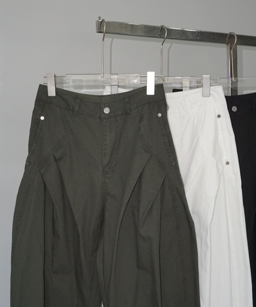 LONSLAN（ロンスラン）の「【LONSLAN】ワイドボリュームパンツ LONW25s064（その他パンツ・レディース・ブラック/ダークカーキ/ホワイト・S/M/L）」の21枚目の写真