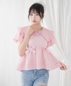 オフショルチャームリブトップス（Tシャツ/カットソー