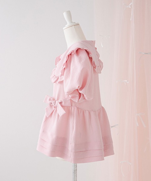 DearMyLoveRose(ディアマイラブローズ)の「ビッグカラーリボンペプラムブラウス【大きいサイズ有り】(シャツ/ブラウス・レディース・ベビーピンク/ブラック/ホワイト・3L/LL/LARGE/MEDIUM)」の18枚目の写真