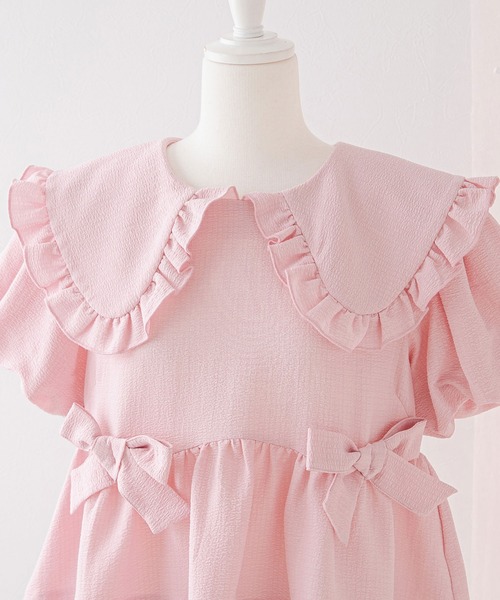 DearMyLoveRose(ディアマイラブローズ)の「ビッグカラーリボンペプラムブラウス【大きいサイズ有り】(シャツ/ブラウス・レディース・ベビーピンク/ブラック/ホワイト・3L/LL/LARGE/MEDIUM)」の19枚目の写真