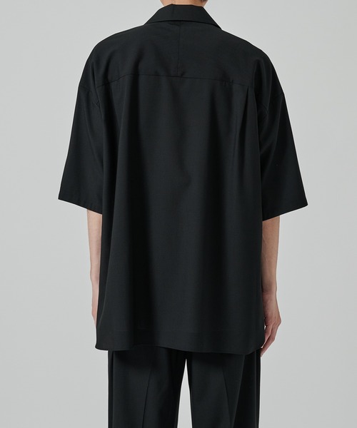 STUDIOUS（ステュディオス）の「【涼しいウール】COOL WOOL SHIRTS JACKET S.S（シャツ/ブラウス・メンズ・ブラック/ダークグリーン・1/2）」の13枚目の写真