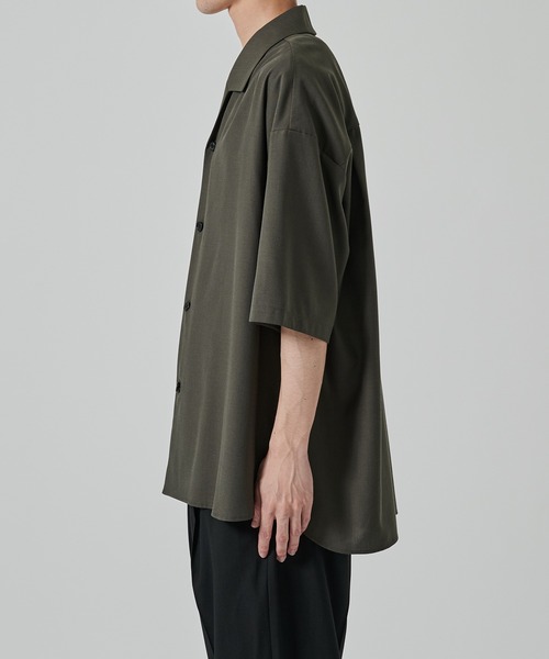 STUDIOUS（ステュディオス）の「【涼しいウール】COOL WOOL SHIRTS JACKET S.S（シャツ/ブラウス・メンズ・ブラック/ダークグリーン・1/2）」の20枚目の写真