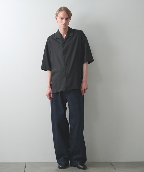 STUDIOUS(ステュディオス)の「【涼しいウール】COOL WOOL SHIRTS / クールウールシャツ / 接触冷感素材(シャツ/ブラウス・メンズ・ブラック/ダークグリーン・1/2)」の19枚目の写真