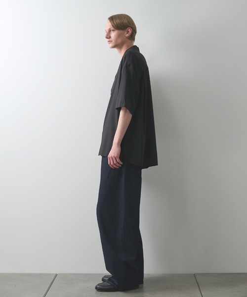 STUDIOUS(ステュディオス)の「【涼しいウール】COOL WOOL SHIRTS / クールウールシャツ / 接触冷感素材(シャツ/ブラウス・メンズ・ブラック/ダークグリーン・1/2)」の20枚目の写真