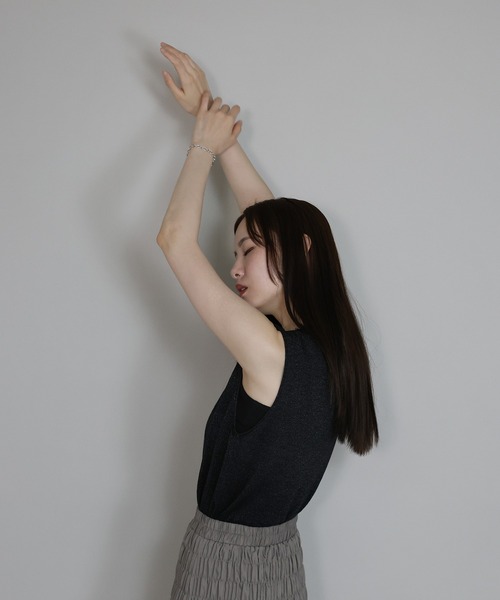 J by blue(ジェイバイブルー)の「ラメニットベスト(ベスト・レディース・ピンク/ベージュ/ブラック・MEDIUM)」の22枚目の写真