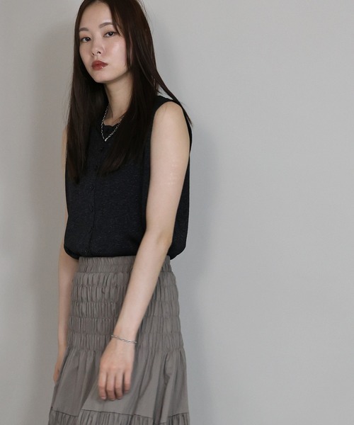 J by blue(ジェイバイブルー)の「ラメニットベスト(ベスト・レディース・ピンク/ベージュ/ブラック・MEDIUM)」の21枚目の写真