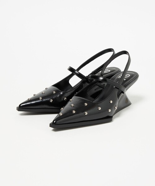 SY UNITED ARROWS（シーユナイテッドアローズ）の「＜SY＞ ポインテッドベルトウェッジバックベルト パンプス60●↑（パンプス・レディース・ブラック・22.5cm/23cm/25cm/23.5cm/24.5cm/24cm/22cm）」の2枚目の写真