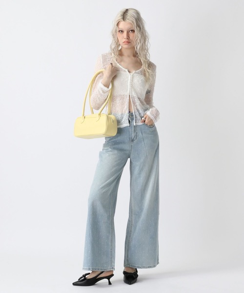 FOREVER 21（フォーエバー トゥエンティーワン）の「【2025SS】ドット柄デニムパンツ（デニムパンツ・レディース・ブルー/ブラック・SMALL/MEDIUM）」の3枚目の写真