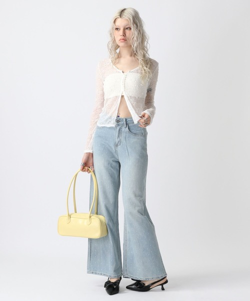 FOREVER 21（フォーエバー トゥエンティーワン）の「【2025SS】ドット柄デニムパンツ（デニムパンツ・レディース・ブルー/ブラック・SMALL/MEDIUM）」の4枚目の写真