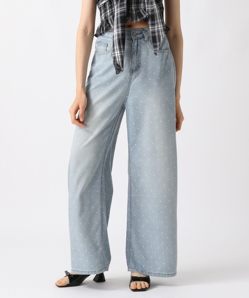 FOREVER 21（フォーエバー トゥエンティーワン）の「【2025SS】ドット柄デニムパンツ（デニムパンツ・レディース・ブルー/ブラック・SMALL/MEDIUM）」の9枚目の写真